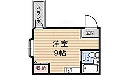 サザンクロス桃山 ワンルームの間取図画像