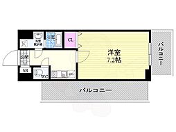 ヴィラ岡崎神宮 1Kの間取図画像