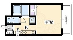 ラトゥール石龍 1Kの間取図画像