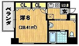 SHICATAONZEBLDG 1Kの間取図画像