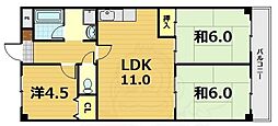 シャンポール蜂の壺 3LDKの間取図画像