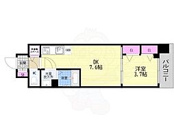 ベラジオレガシー葛野大路八条 1DKの間取図画像