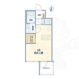 ウェルスクエア壬生高辻通 ワンルームの間取図画像