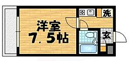 グラン・ビュー下長者 1Kの間取図画像