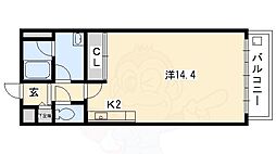 ランブラス御所東 1Kの間取図画像