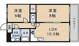 グレース菱屋2 2LDKの間取図画像