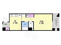 パインフィールド洛東 1DKの間取図画像