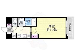 プレサンス京都天使突抜奏 1Kの間取図画像