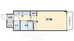 KDXレジデンス西院 1Kの間取図画像