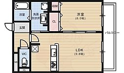 サンクレール 1LDKの間取図画像