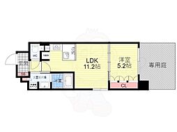 リーガル京都西陣2 1LDKの間取図画像