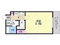 Gladvis京都室町 1Kの間取図画像
