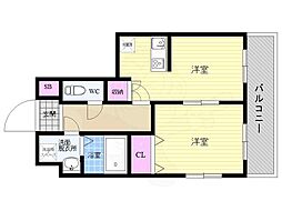 プレサンス京都天使突抜奏 1LDKの間取図画像