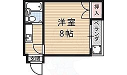 パティオフローラ 1Kの間取図画像