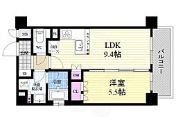 リーガル京都堀川中立売 1LDKの間取図画像