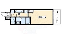 ラナップスクエア京都東山 1Kの間取図画像