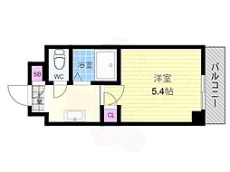 S-RESIDENCE京都竹田dormitory ワンルームの間取図画像