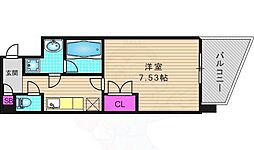 HF烏丸鞍馬口レジデンス 1Kの間取図画像