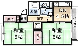 シャルム豊 2DKの間取図画像