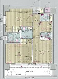 エステムプラザ京都河原町通 1SLDKの間取図画像