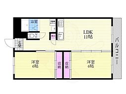 エイテルフラッツ 2LDKの間取図画像