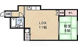 ルポール麸屋町 1LDKの間取図画像