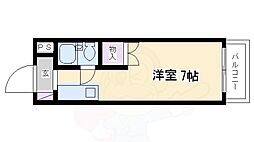 カーサ・ドマーニ ワンルームの間取図画像