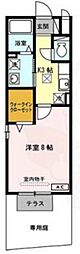 ソレイユ稲荷 1Kの間取図画像