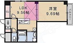 メディナ西大路駅前 1LDKの間取図画像