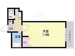 アクティー堀川No.7 1Kの間取図画像