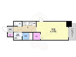 THEORY GOJO TENJINGAWA 1Kの間取図画像