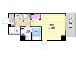THEORY GOJO TENJINGAWA 1Kの間取図画像