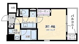 クリスタルグランツ京都御所西 1Kの間取図画像