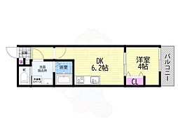 ARCA桂川 1DKの間取図画像
