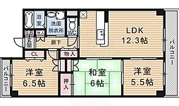 オリュザ西大手 3LDKの間取図画像