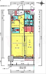 プレデコート西京極 1LDKの間取図画像