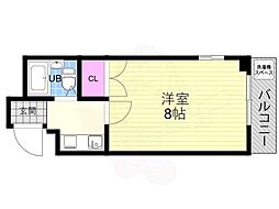 エスポワール川向 1Kの間取図画像