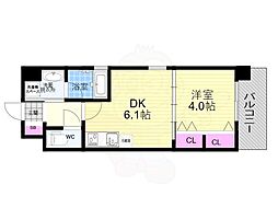 ベラジオ雅び烏丸十条2 1DKの間取図画像