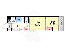 ARCOBALENO KYOTO NISHIKYOGOKU 2Kの間取図画像