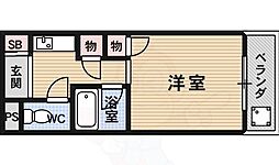 ノアズアーク桃山 1Kの間取図画像