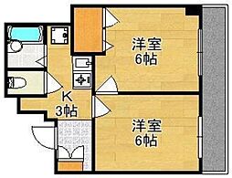 ビルゴ北山 2Kの間取図画像