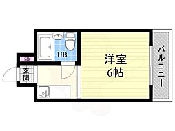 アルバドール山双 ワンルームの間取図画像