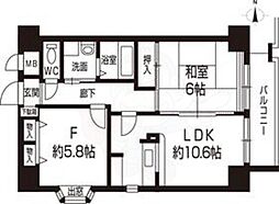 ロザーンジュ堀川 1SLDKの間取図画像