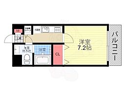 グランドパレス西大路 1Kの間取図画像