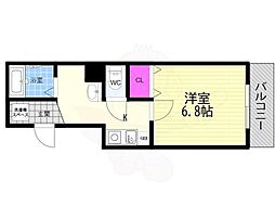 ヴァインオークNic 1Kの間取図画像