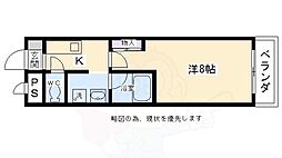 グレイス西京極 1Kの間取図画像