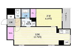sawarabiparkhouse 1LDKの間取図画像
