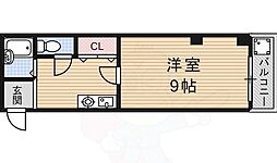 クランベリー 1Kの間取図画像