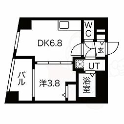 ファステート京都東寺グラン 1DKの間取図画像