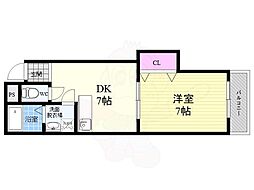 ビュープラザ 1DKの間取図画像